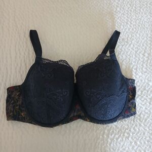 ThirdLove Navy Lace Underwire Bra with Floral Band